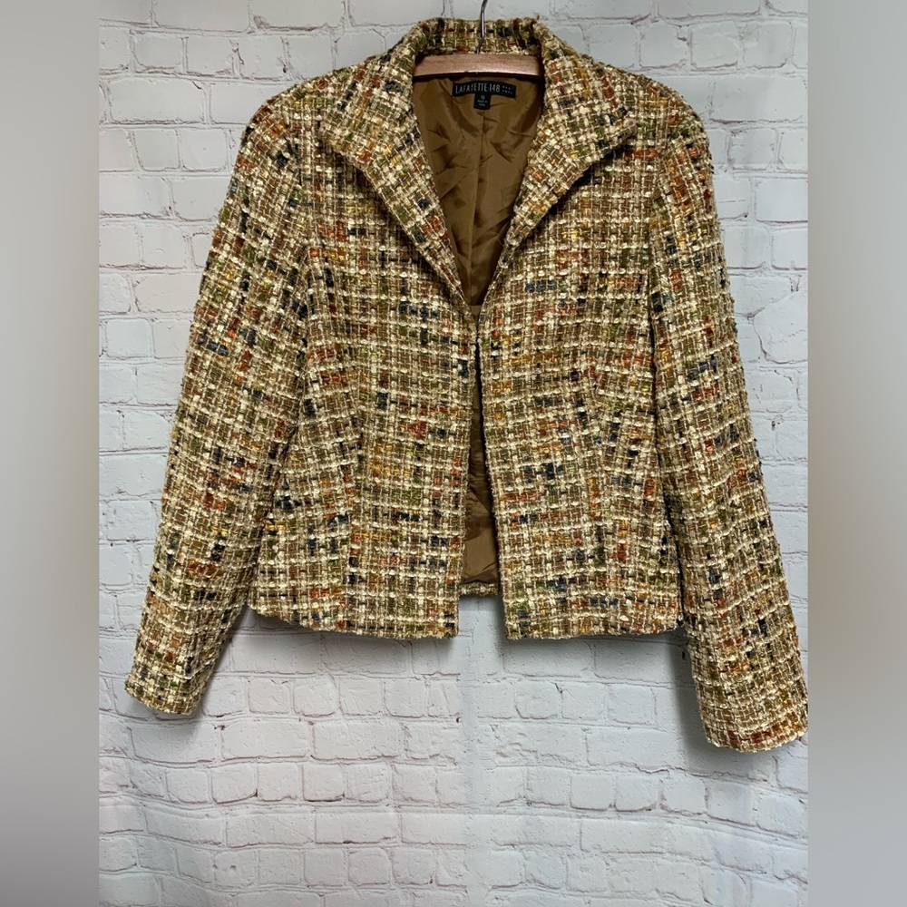 Lafayette 148 New York Multicolor Tweed Blazer